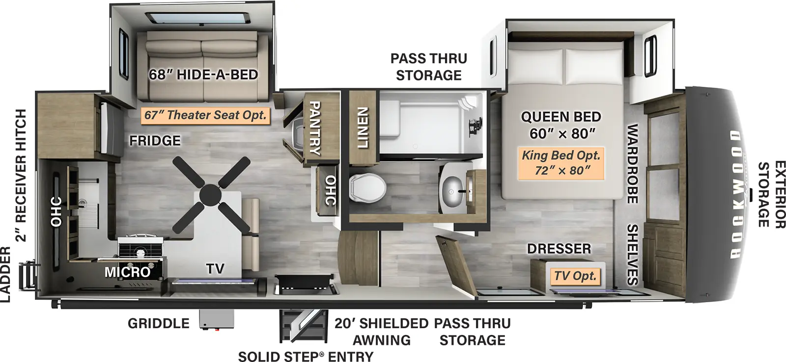 Rockwood Signature Fifth Wheels 281RK Floorplan